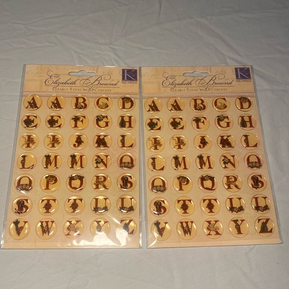 K&Company Holiday Christmas Dimensional Alphabet Stickers 2 Sheets NWT